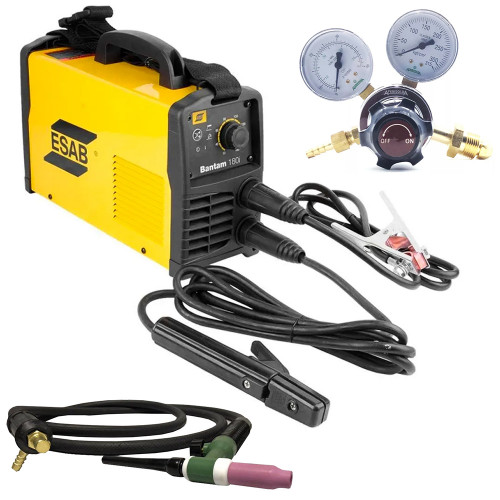 Kit Máquina Inversora 180i Esab + Tocha Tig TCC-837 + Regulador Argônio RI-30 ARG Bronze