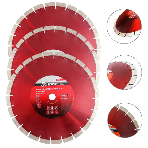 Kit 3 Discos De Corte Diamantado Concreto 230mm MTX - 731839 Kit 3 Discos De Corte Diamantado Concreto 230mm MTX - 731839