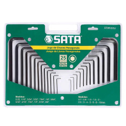 Jogo de Chaves Allen Longas e Curtas 25 Peças SATA - ST09120SJ