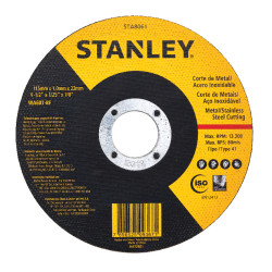 Disco De Corte Fino  4.1/2" X 1,0Mm X 7/8" - STANLEY